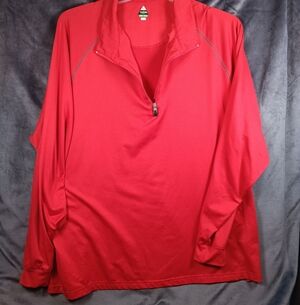 Bollé Red Quarter Zip Golf Shirt XL